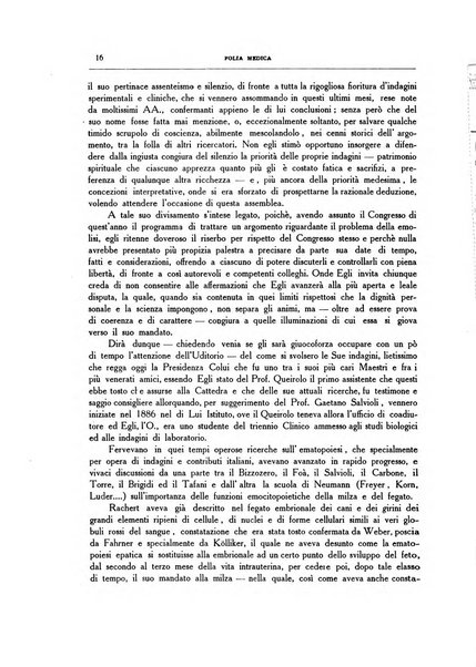 Folia medica periodico trimensile di patologia e clinica medica