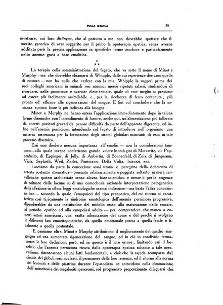 Folia medica periodico trimensile di patologia e clinica medica