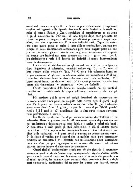 Folia medica periodico trimensile di patologia e clinica medica