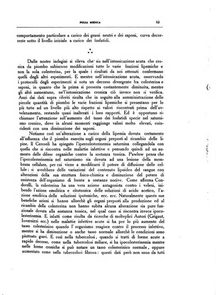 Folia medica periodico trimensile di patologia e clinica medica