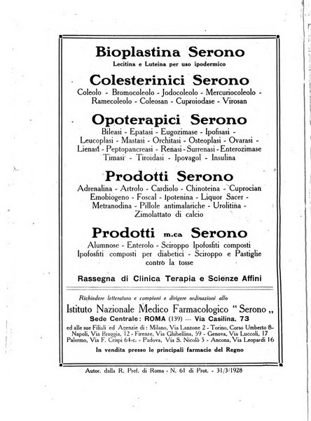 Folia medica periodico trimensile di patologia e clinica medica