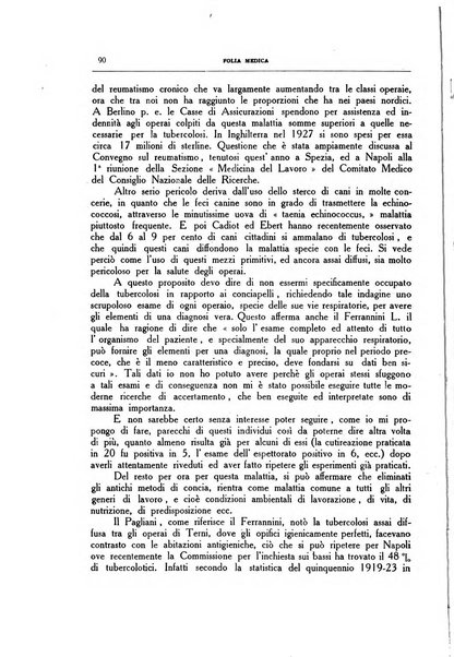 Folia medica periodico trimensile di patologia e clinica medica