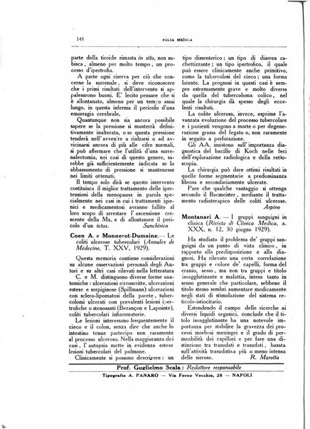 Folia medica periodico trimensile di patologia e clinica medica