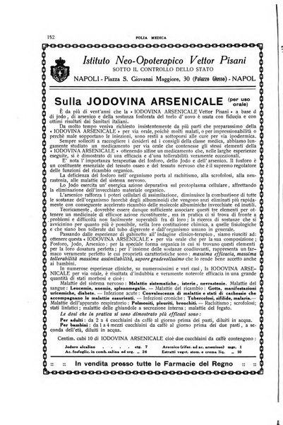 Folia medica periodico trimensile di patologia e clinica medica