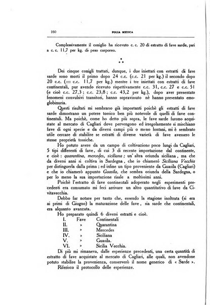 Folia medica periodico trimensile di patologia e clinica medica