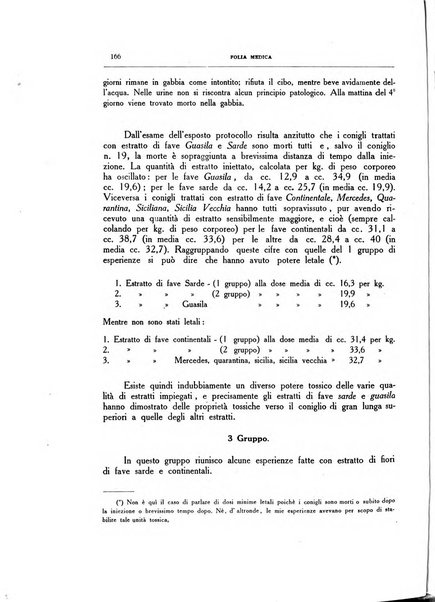 Folia medica periodico trimensile di patologia e clinica medica