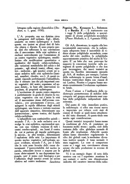 Folia medica periodico trimensile di patologia e clinica medica