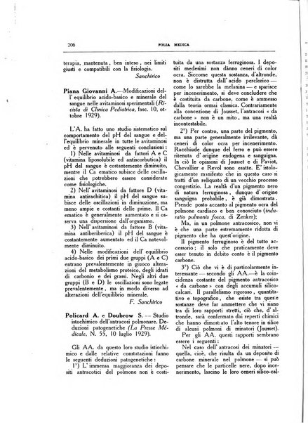 Folia medica periodico trimensile di patologia e clinica medica