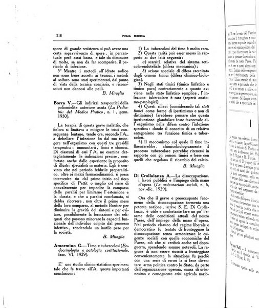 Folia medica periodico trimensile di patologia e clinica medica