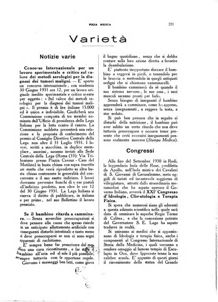 Folia medica periodico trimensile di patologia e clinica medica