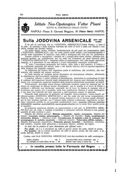 Folia medica periodico trimensile di patologia e clinica medica