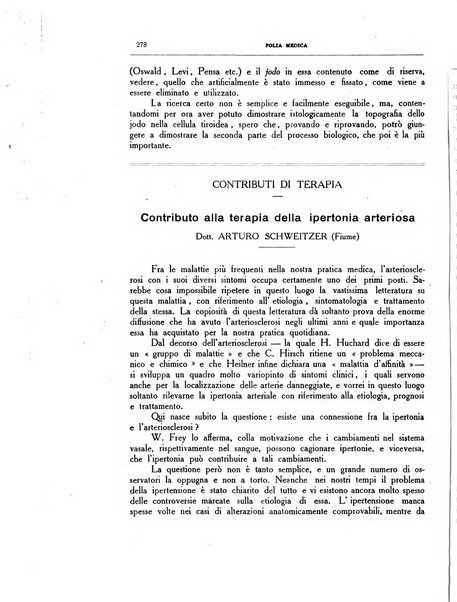 Folia medica periodico trimensile di patologia e clinica medica