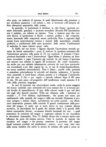 Folia medica periodico trimensile di patologia e clinica medica