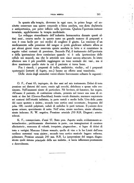 Folia medica periodico trimensile di patologia e clinica medica