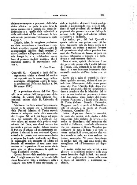 Folia medica periodico trimensile di patologia e clinica medica