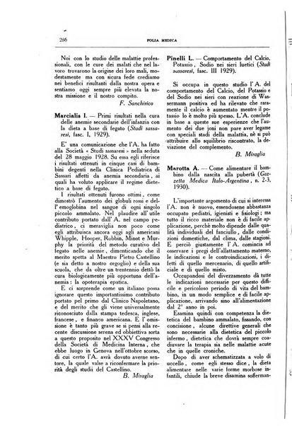 Folia medica periodico trimensile di patologia e clinica medica