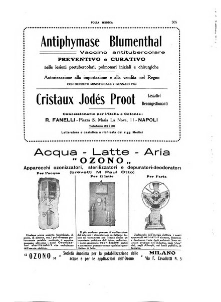 Folia medica periodico trimensile di patologia e clinica medica