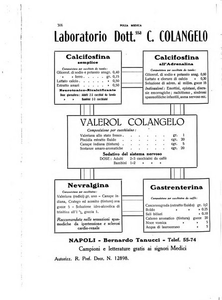 Folia medica periodico trimensile di patologia e clinica medica