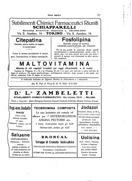 Folia medica periodico trimensile di patologia e clinica medica