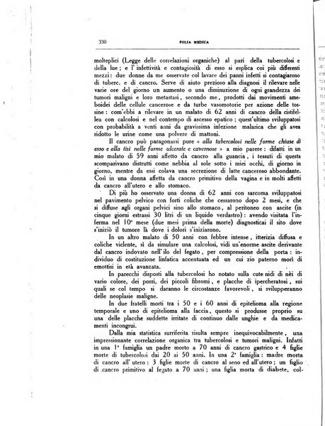 Folia medica periodico trimensile di patologia e clinica medica