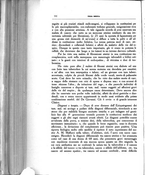 Folia medica periodico trimensile di patologia e clinica medica