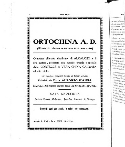 Folia medica periodico trimensile di patologia e clinica medica