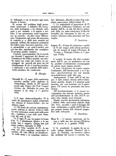 Folia medica periodico trimensile di patologia e clinica medica