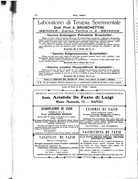 Folia medica periodico trimensile di patologia e clinica medica