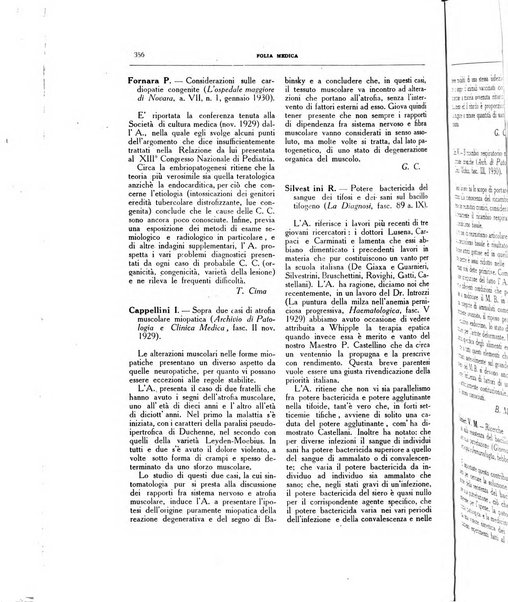 Folia medica periodico trimensile di patologia e clinica medica