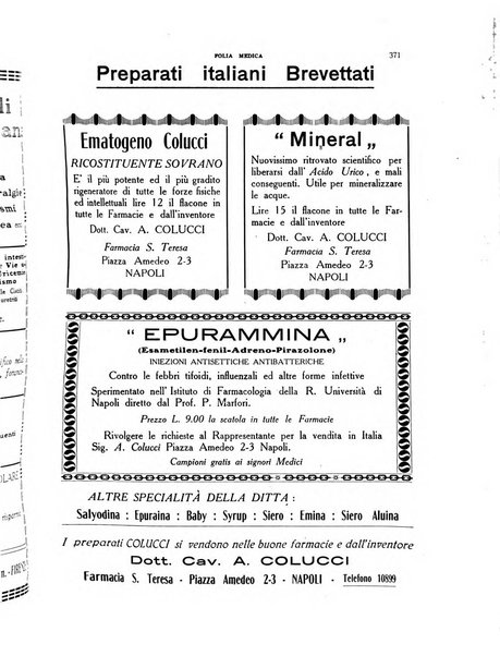 Folia medica periodico trimensile di patologia e clinica medica