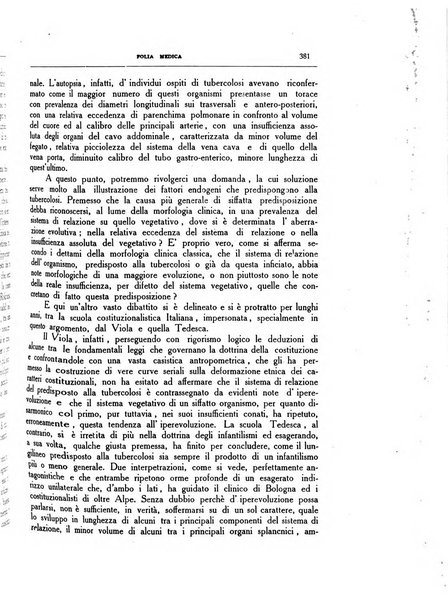 Folia medica periodico trimensile di patologia e clinica medica