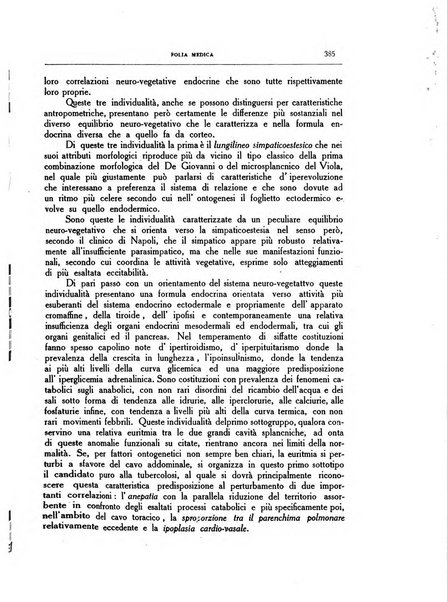 Folia medica periodico trimensile di patologia e clinica medica