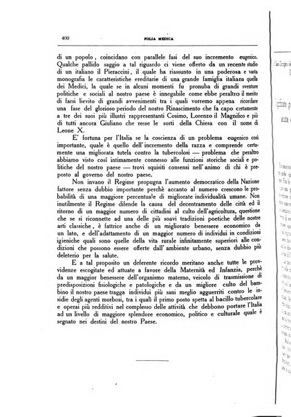 Folia medica periodico trimensile di patologia e clinica medica