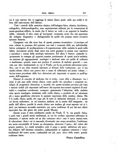 Folia medica periodico trimensile di patologia e clinica medica