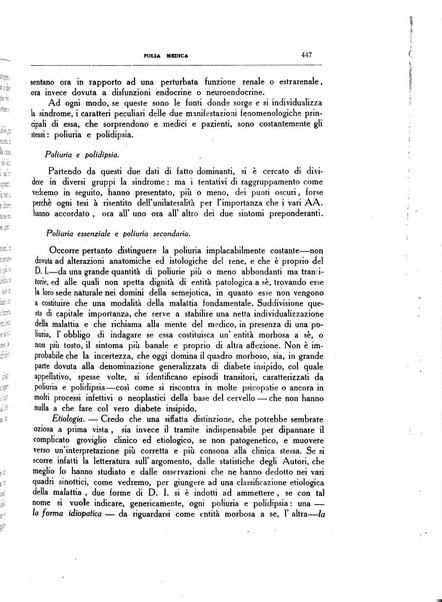 Folia medica periodico trimensile di patologia e clinica medica