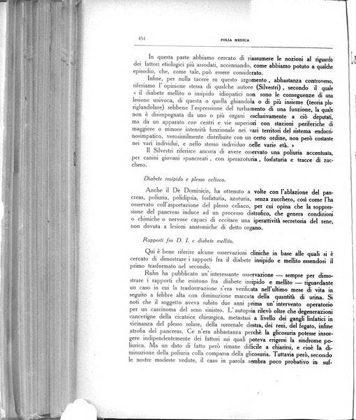 Folia medica periodico trimensile di patologia e clinica medica