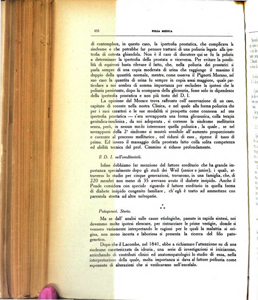 Folia medica periodico trimensile di patologia e clinica medica