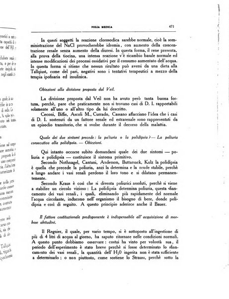 Folia medica periodico trimensile di patologia e clinica medica