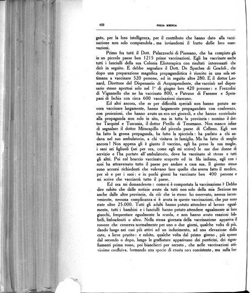 Folia medica periodico trimensile di patologia e clinica medica