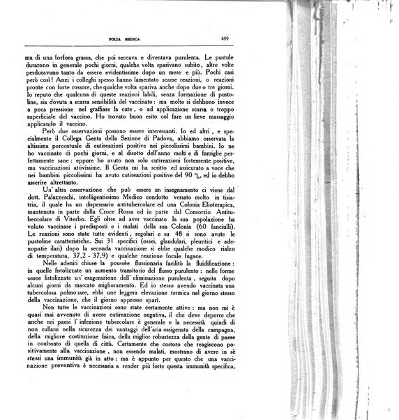 Folia medica periodico trimensile di patologia e clinica medica