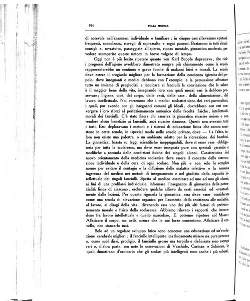 Folia medica periodico trimensile di patologia e clinica medica