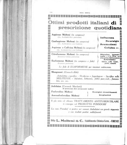 Folia medica periodico trimensile di patologia e clinica medica