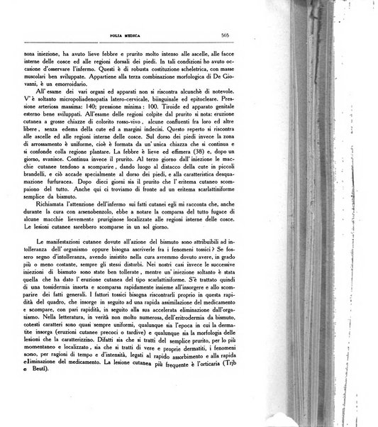 Folia medica periodico trimensile di patologia e clinica medica