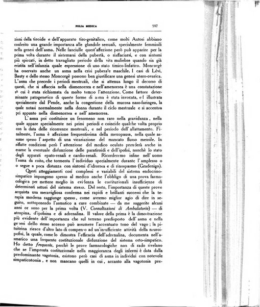 Folia medica periodico trimensile di patologia e clinica medica