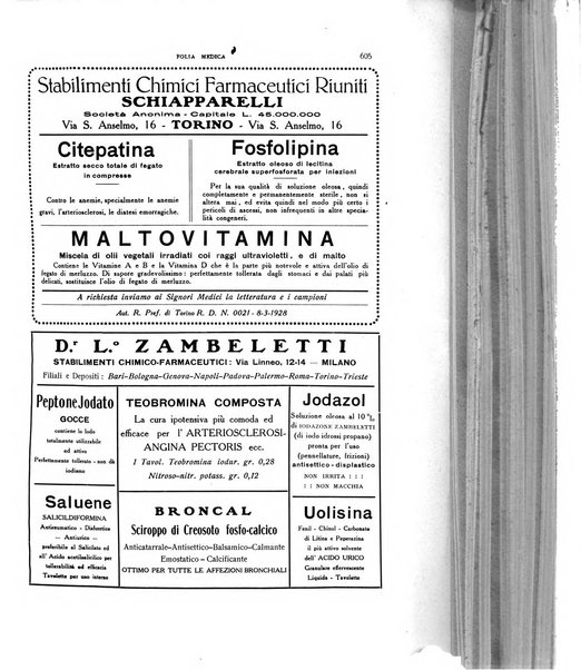 Folia medica periodico trimensile di patologia e clinica medica