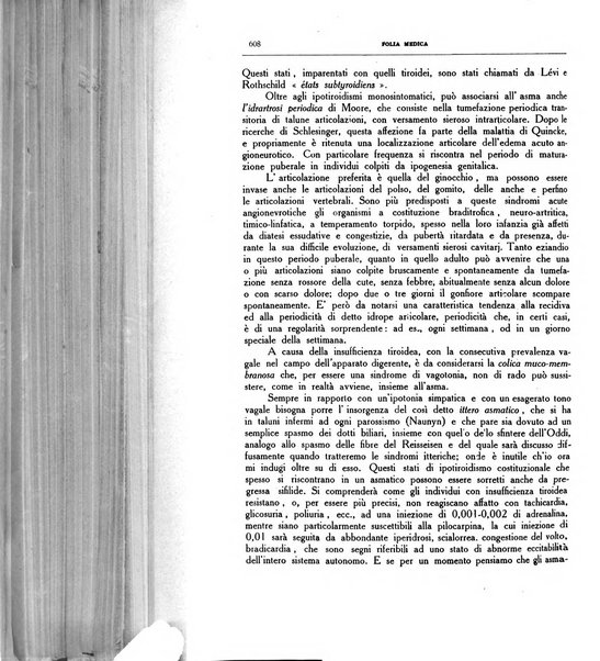 Folia medica periodico trimensile di patologia e clinica medica