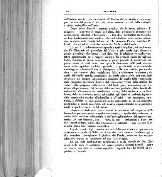 Folia medica periodico trimensile di patologia e clinica medica