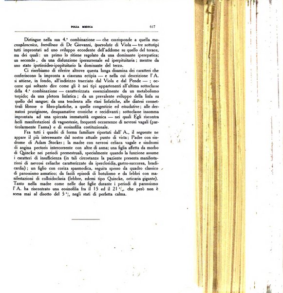 Folia medica periodico trimensile di patologia e clinica medica