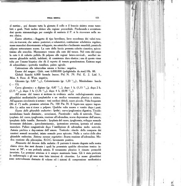 Folia medica periodico trimensile di patologia e clinica medica