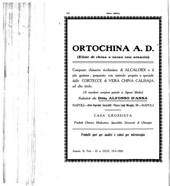 Folia medica periodico trimensile di patologia e clinica medica